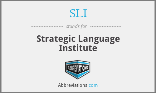SLI - Strategic Language Institute