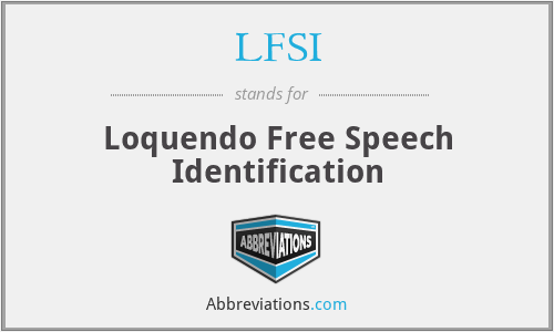 LFSI - Loquendo Free Speech Identification