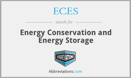 ECES - Energy Conservation and Energy Storage