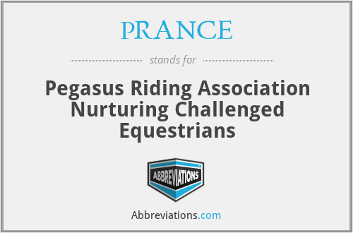 PRANCE - Pegasus Riding Association Nurturing Challenged Equestrians