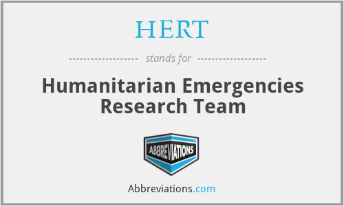 HERT - Humanitarian Emergencies Research Team