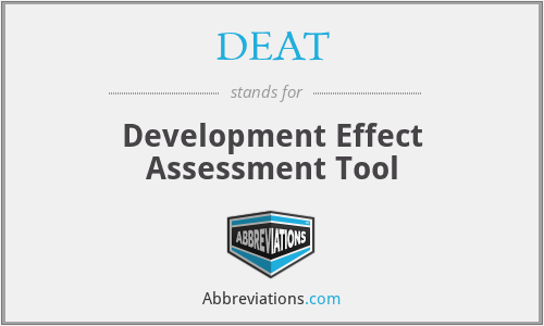 DEAT - Development Effect Assessment Tool