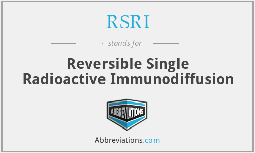 RSRI - Reversible Single Radioactive Immunodiffusion