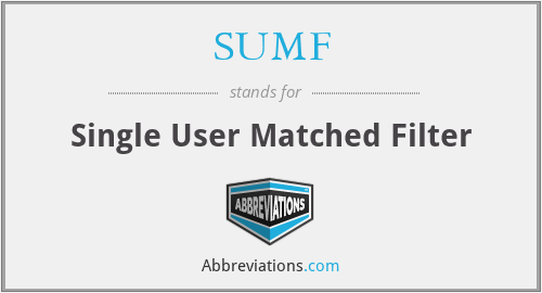 SUMF - Single User Matched Filter