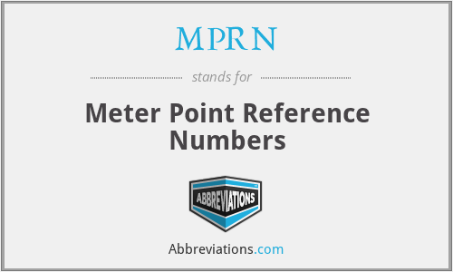 MPRN - Meter Point Reference Numbers