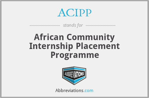 ACIPP - African Community Internship Placement Programme