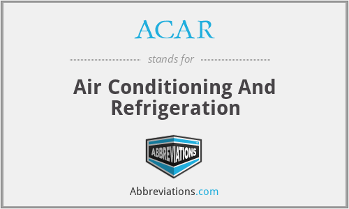 ACAR - Air Conditioning And Refrigeration