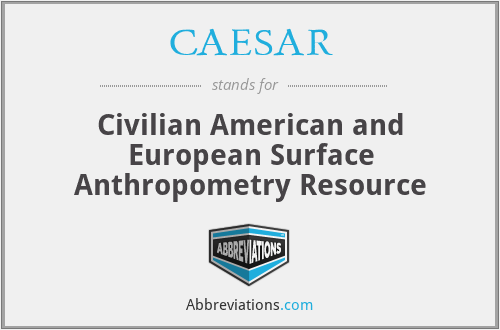 CAESAR - Civilian American and European Surface Anthropometry Resource