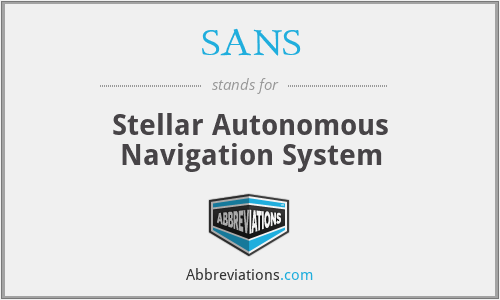 SANS - Stellar Autonomous Navigation System