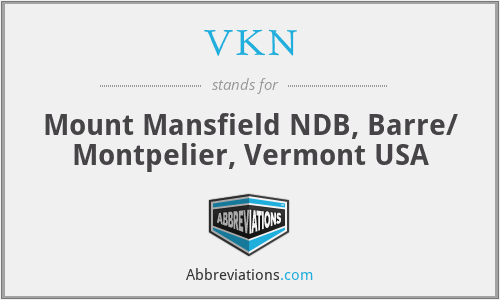 VKN - Mount Mansfield NDB, Barre/ Montpelier, Vermont USA