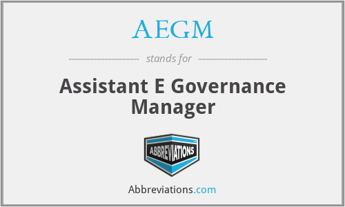 AEGM - Assistant E Governance Manager