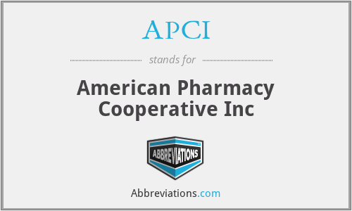 APCI - American Pharmacy Cooperative Inc