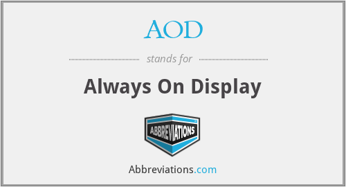 AOD - Always On Display