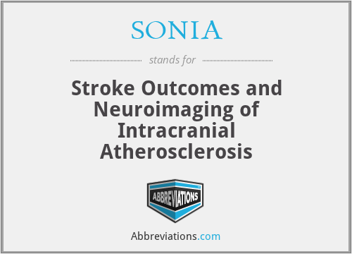 SONIA - Stroke Outcomes and Neuroimaging of Intracranial Atherosclerosis