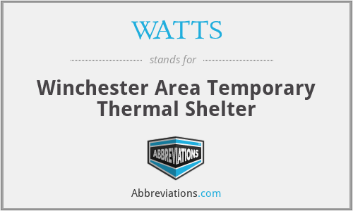 WATTS - Winchester Area Temporary Thermal Shelter