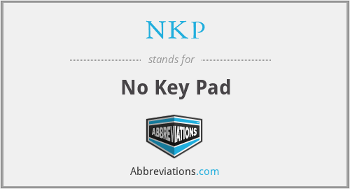 NKP - No Key Pad