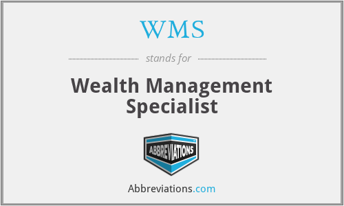 WMS - Wealth Management Specialist