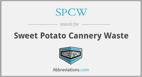 SPCW - Sweet Potato Cannery Waste