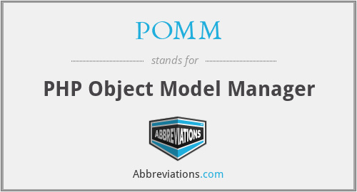 POMM - PHP Object Model Manager