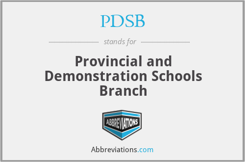 PDSB - Provincial and Demonstration Schools Branch