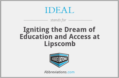 IDEAL - Igniting the Dream of Education and Access at Lipscomb