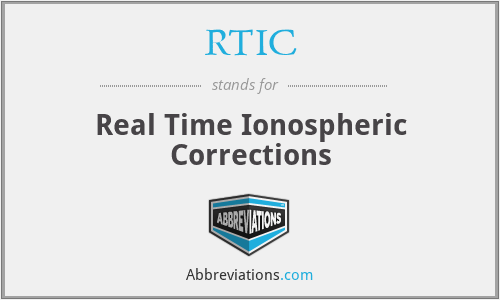 RTIC - Real Time Ionospheric Corrections