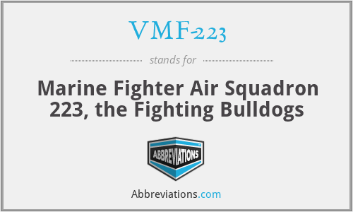 VMF-223 - Marine Fighter Air Squadron 223, the Fighting Bulldogs