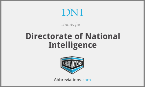 DNI - Directorate of National Intelligence