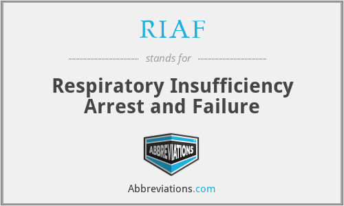 RIAF - Respiratory Insufficiency Arrest and Failure