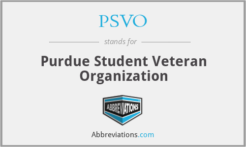 PSVO - Purdue Student Veteran Organization
