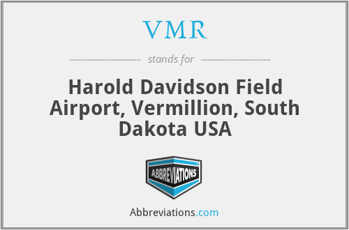 VMR - Harold Davidson Field Airport, Vermillion, South Dakota USA