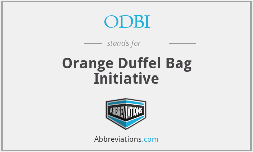 ODBI - Orange Duffel Bag Initiative
