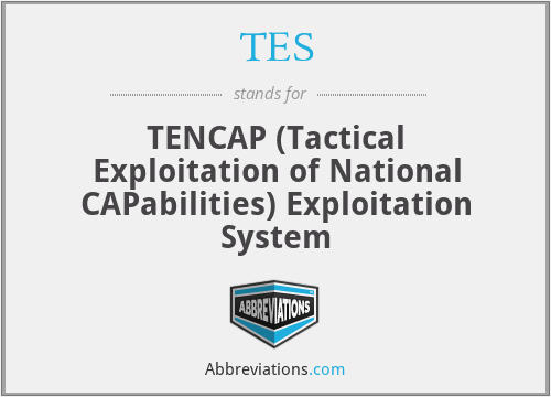 TES - TENCAP (Tactical Exploitation of National CAPabilities) Exploitation System