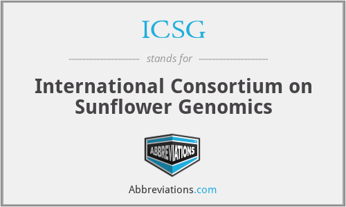 ICSG - International Consortium on Sunflower Genomics