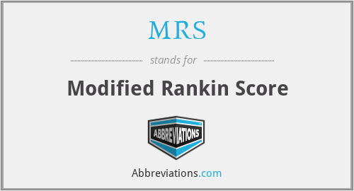 MRS - Modified Rankin Score
