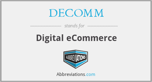 DECOMM - Digital eCommerce