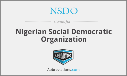 NSDO - Nigerian Social Democratic Organization