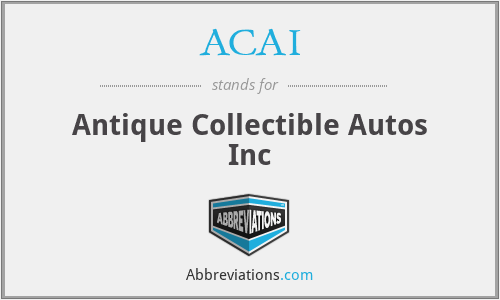ACAI - Antique Collectible Autos Inc