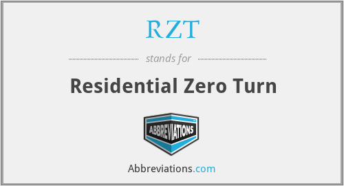 RZT - Residential Zero Turn