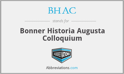 BHAC - Bonner Historia Augusta Colloquium