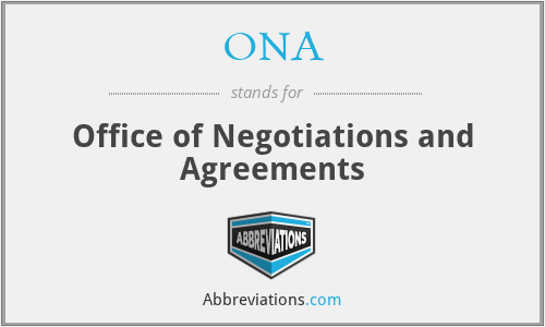 ONA - Office of Negotiations and Agreements