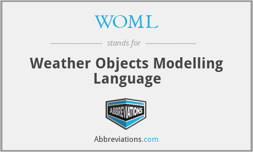 WOML - Weather Objects Modelling Language