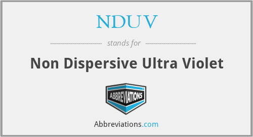 NDUV - Non Dispersive Ultra Violet