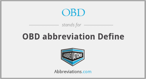 OBD - OBD abbreviation Define