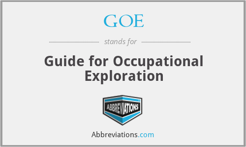 GOE - Guide for Occupational Exploration