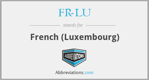 FR-LU - French (Luxembourg)