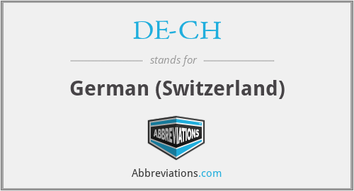 DE-CH - German (Switzerland)