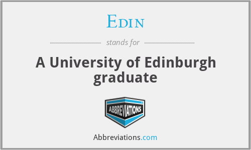Edin - A University of Edinburgh graduate