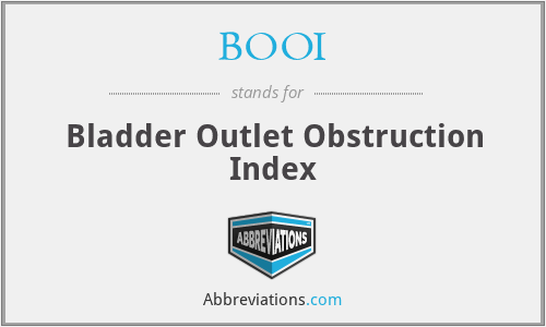 BOOI - Bladder Outlet Obstruction Index