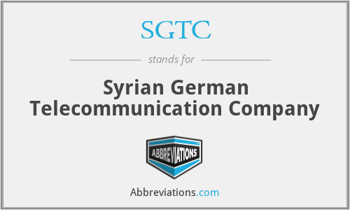SGTC - Syrian German Telecommunication Company